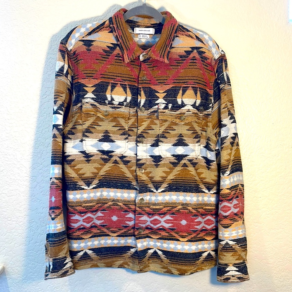 Urban Outfitter Southwestern Woven Over Shirt | Medium